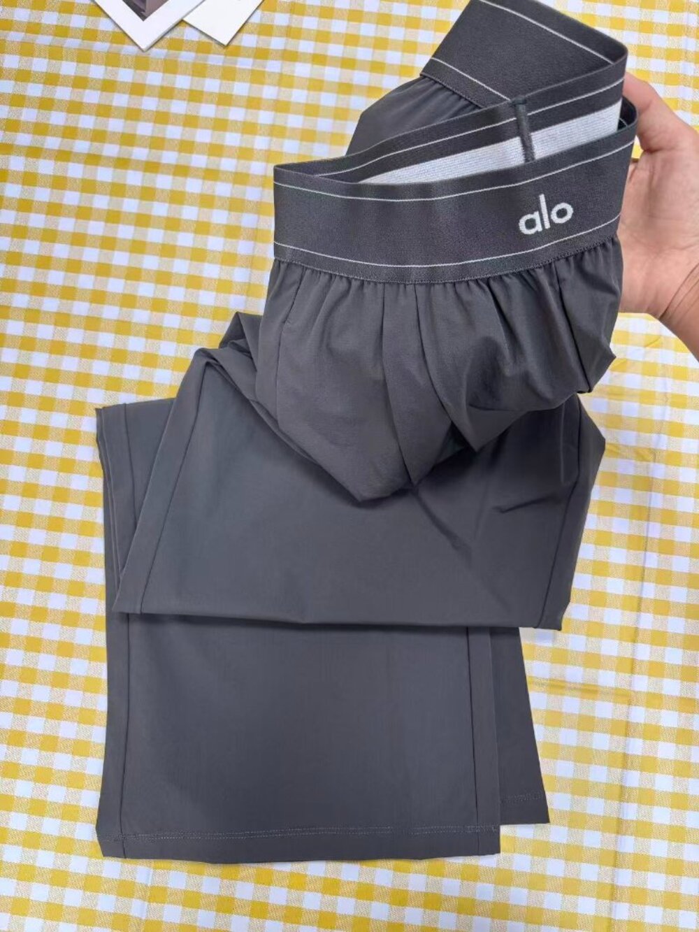 ALO Yoga Straight-Leg Wide Pants in Charcoal - Picture 5 of 9